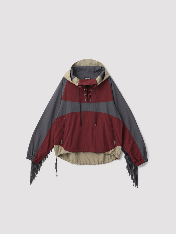 FRINGED NYLON ANORAK