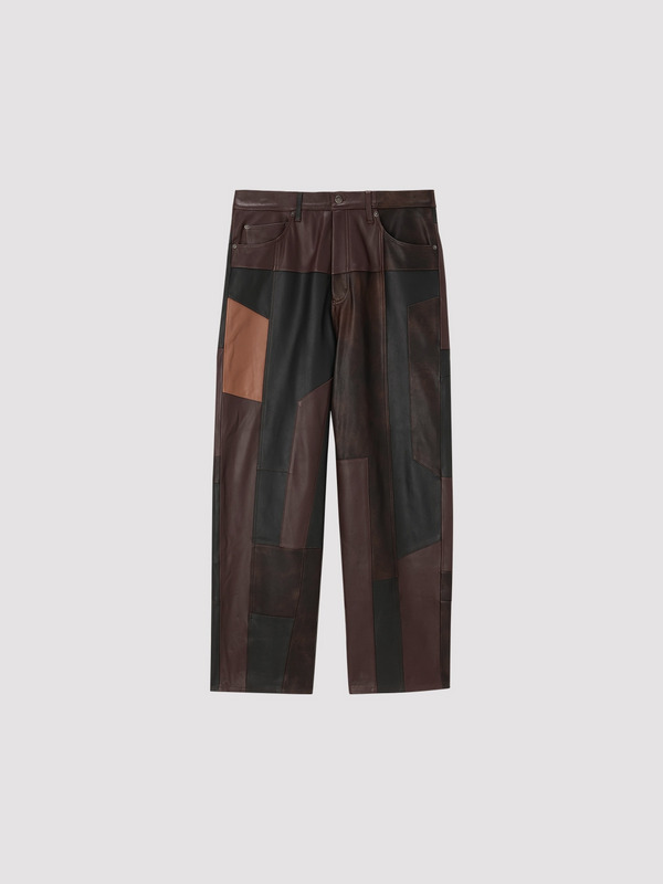 PATCHWORK LEATHER PANTS
