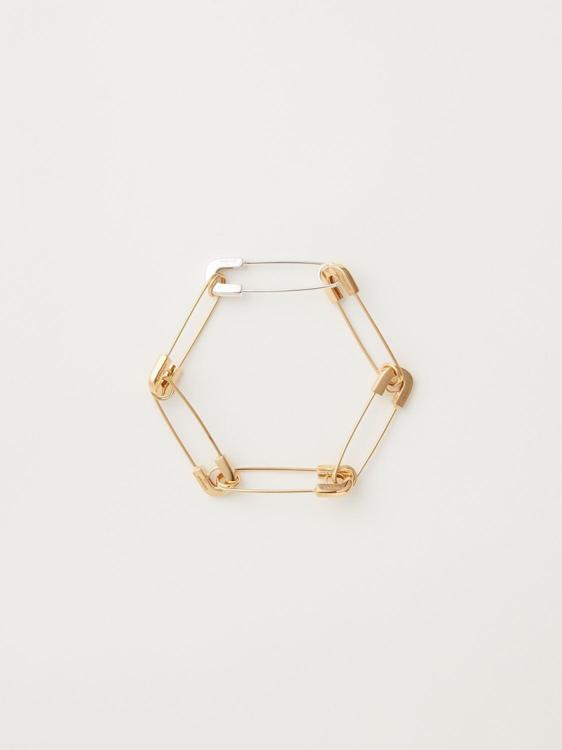 SAFETY PIN LINK BRACELET 詳細画像 Gold 1