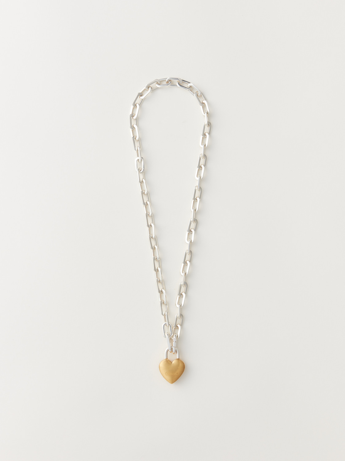 SMALL HEART PADLOCK CHAIN NECKLACE 詳細画像 Silver 1