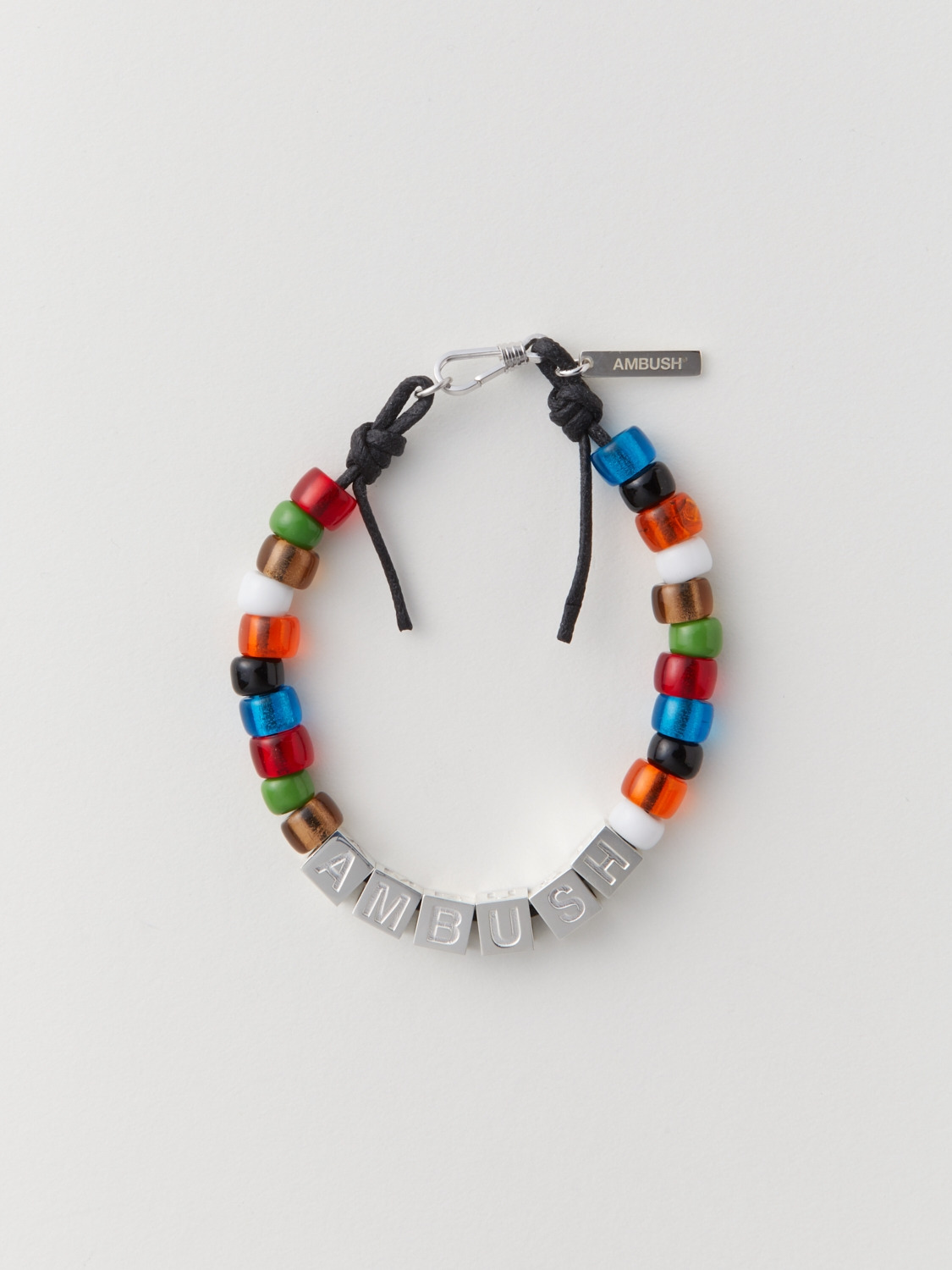 LETTER-BLOCK & BEADS BRACELET 詳細画像 Silver 1