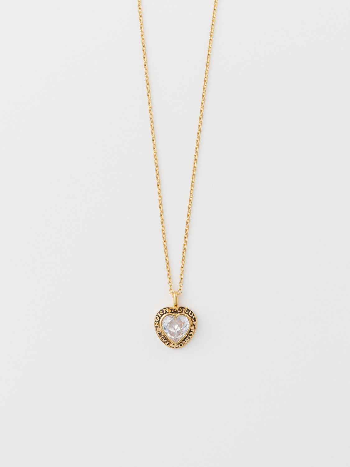 HEART CLASS RING CHARM NECKLACE 詳細画像 Gold 1