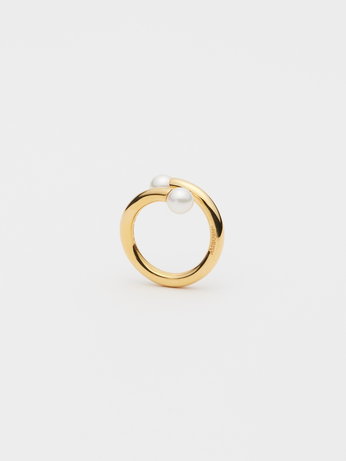 SMALL PEARL BARBELL RING 詳細画像 Gold 2