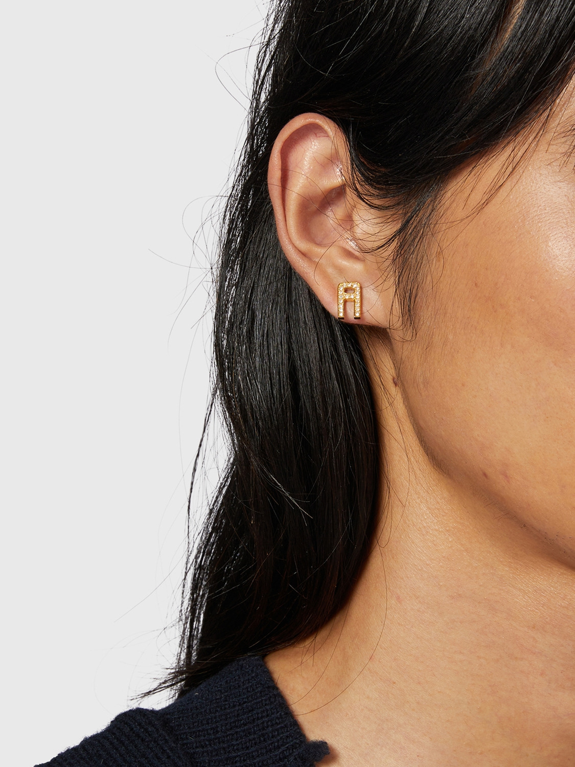 PAVE A STUD EARRINGS 詳細画像 Gold 3