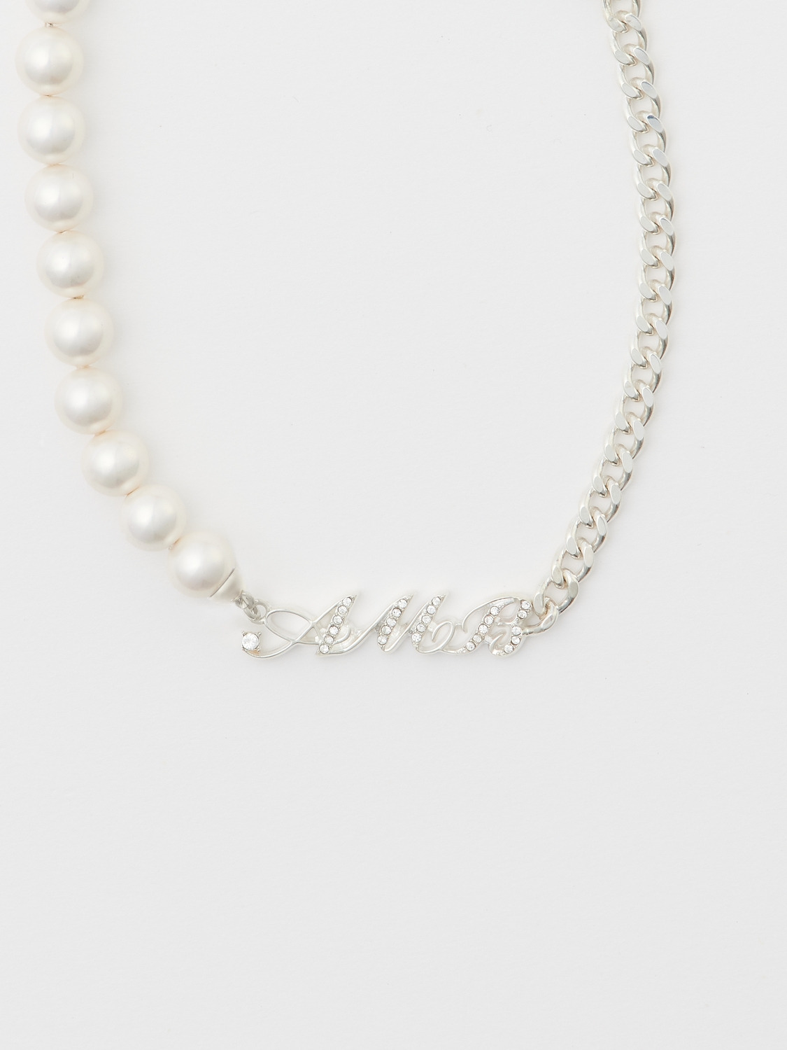 PEARL CHAIN MIX NECKLACE 詳細画像 Silver 2