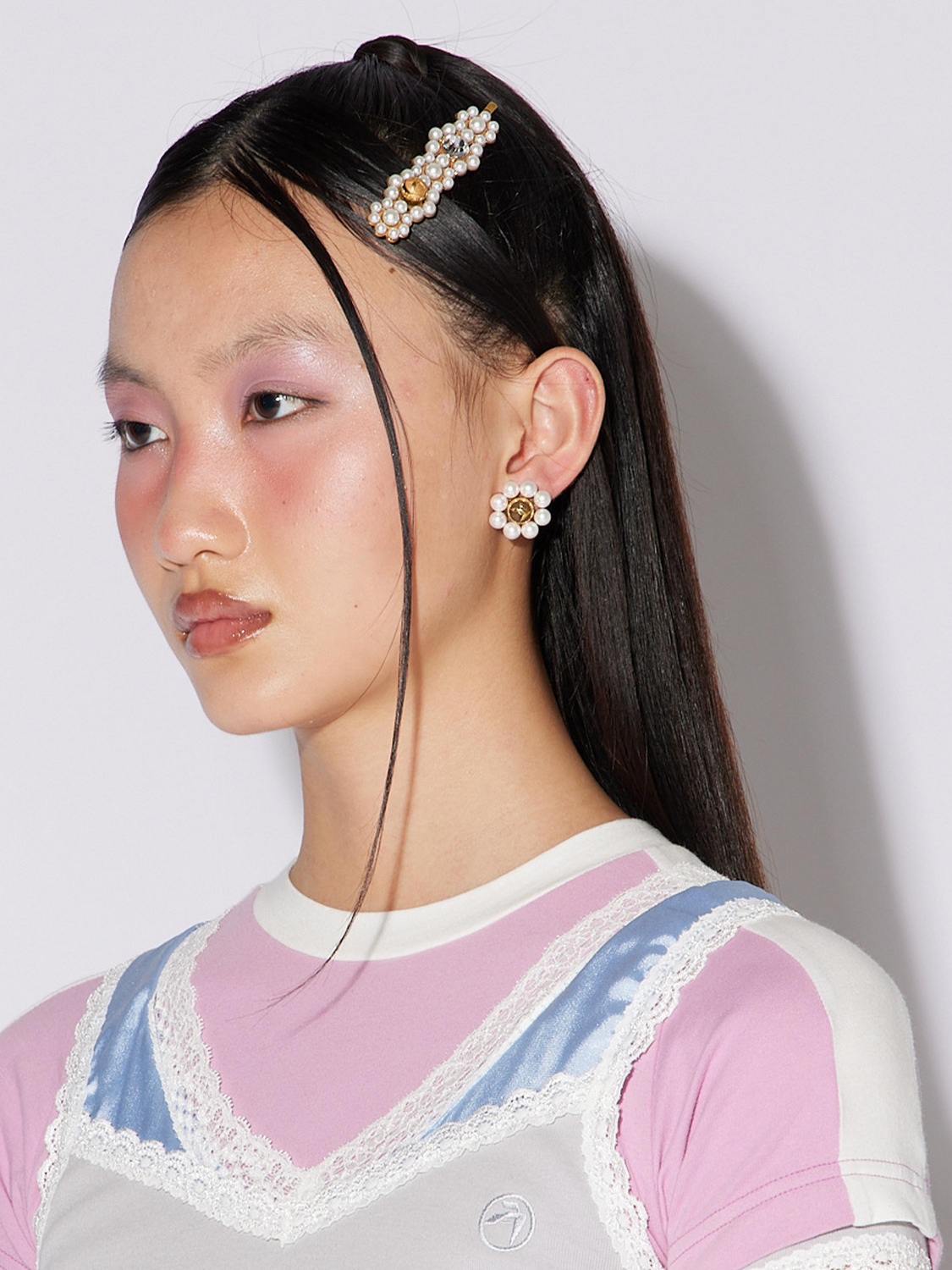 PEARL FLOWER STUD PIERCE 詳細画像 Gold 2