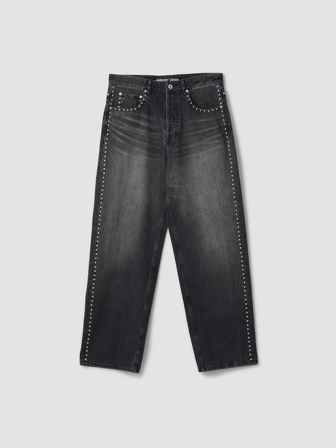STUDS DENIM BAGGY PANTS 詳細画像 Black 1