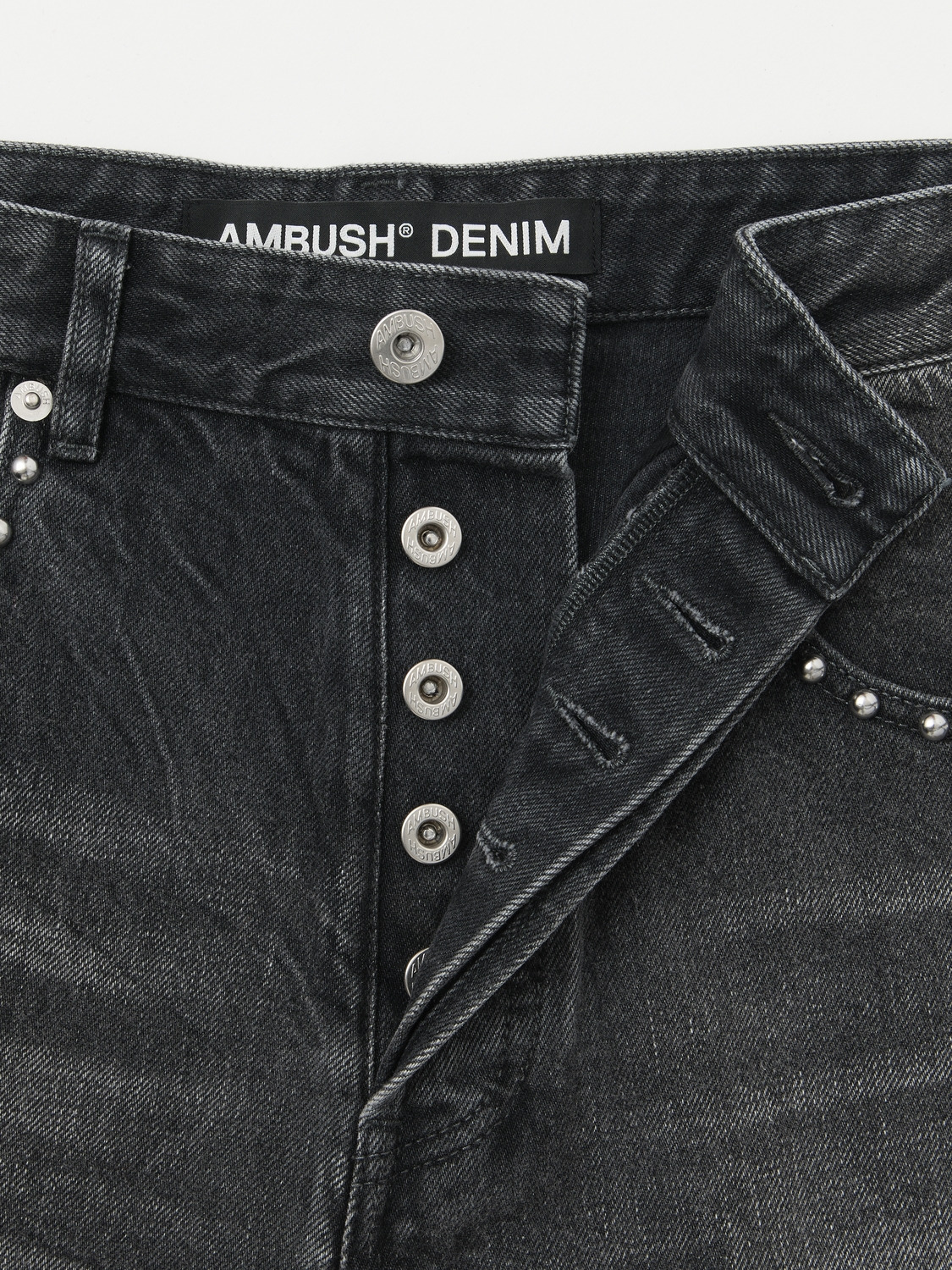 STUDS DENIM BAGGY PANTS 詳細画像 Black 4