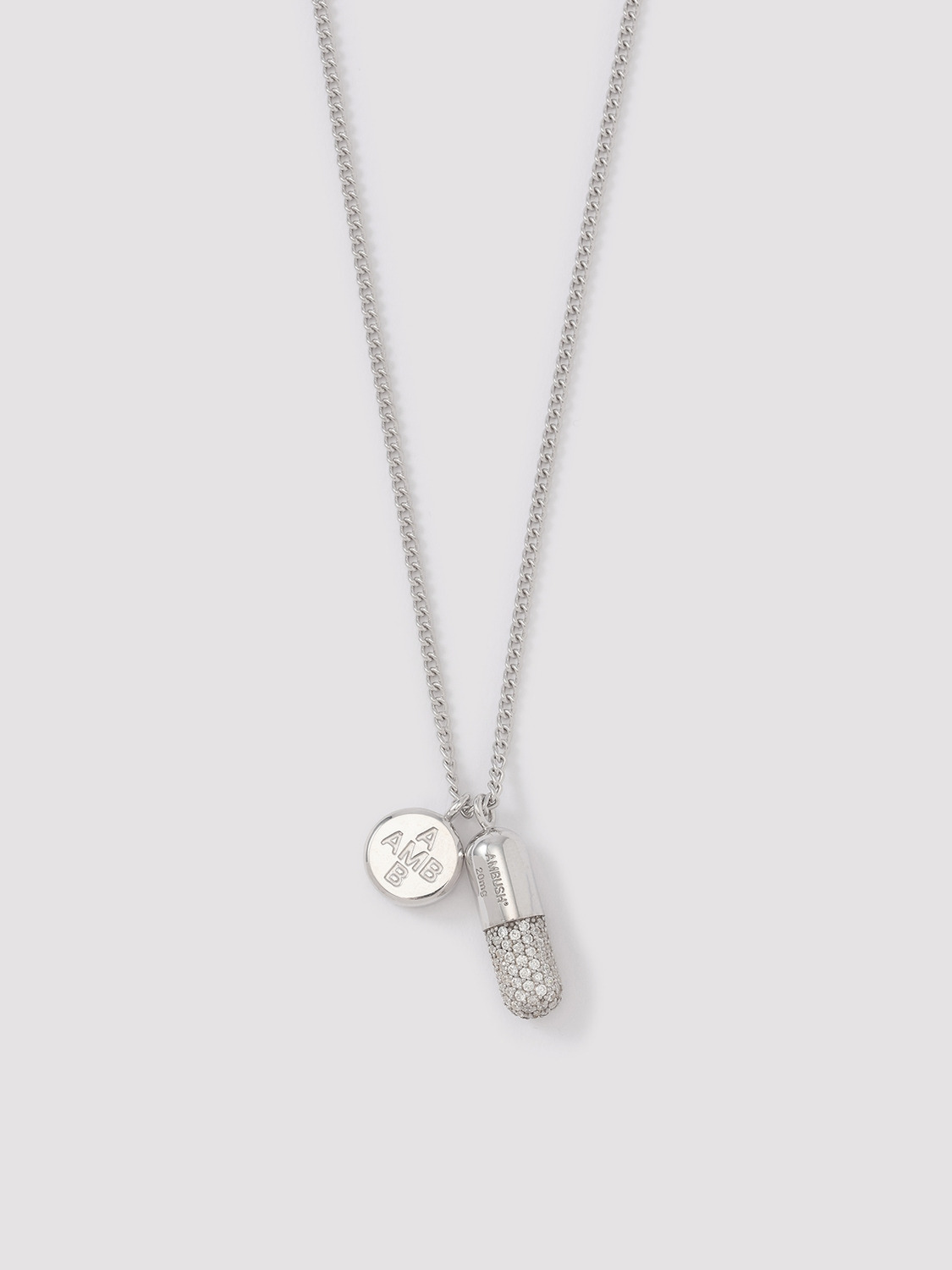 PAVE PILL CHARM NECKLACE 詳細画像 Silver 1