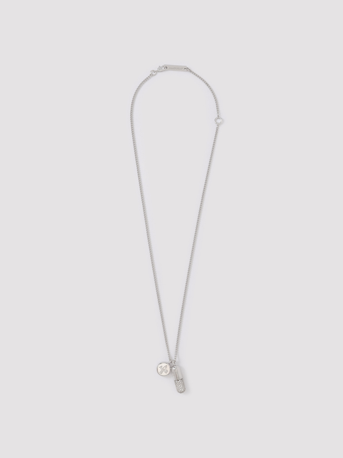 PAVE PILL CHARM NECKLACE 詳細画像 Silver 2