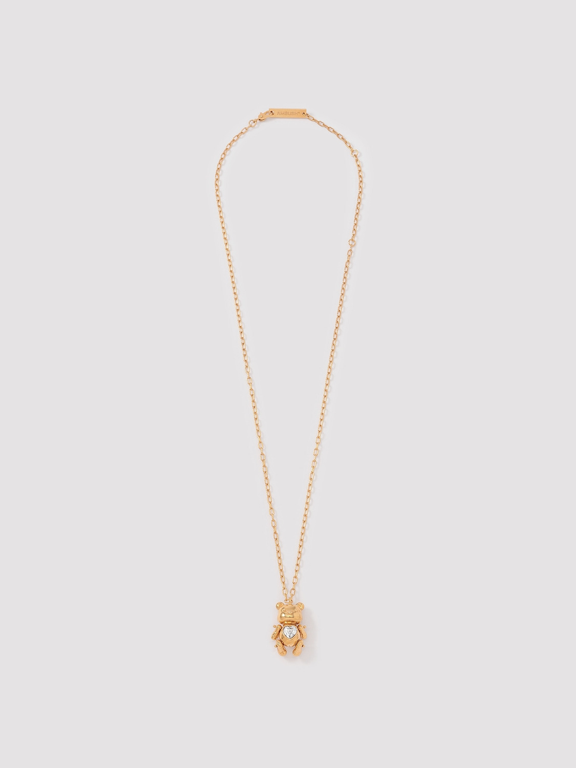 TEDDY BEAR HEART CHARM NECKLACE 詳細画像 Gold 2
