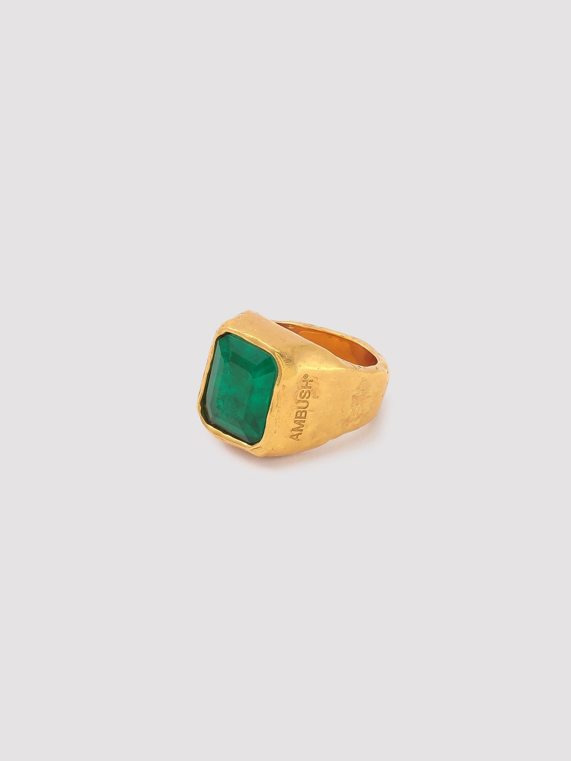 SQUARE CUT STONE RING 詳細画像 Green 1