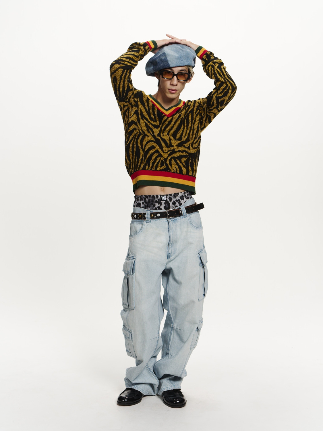 ZEBRA PATTERN KNIT SWEATER 詳細画像 Yellow 6