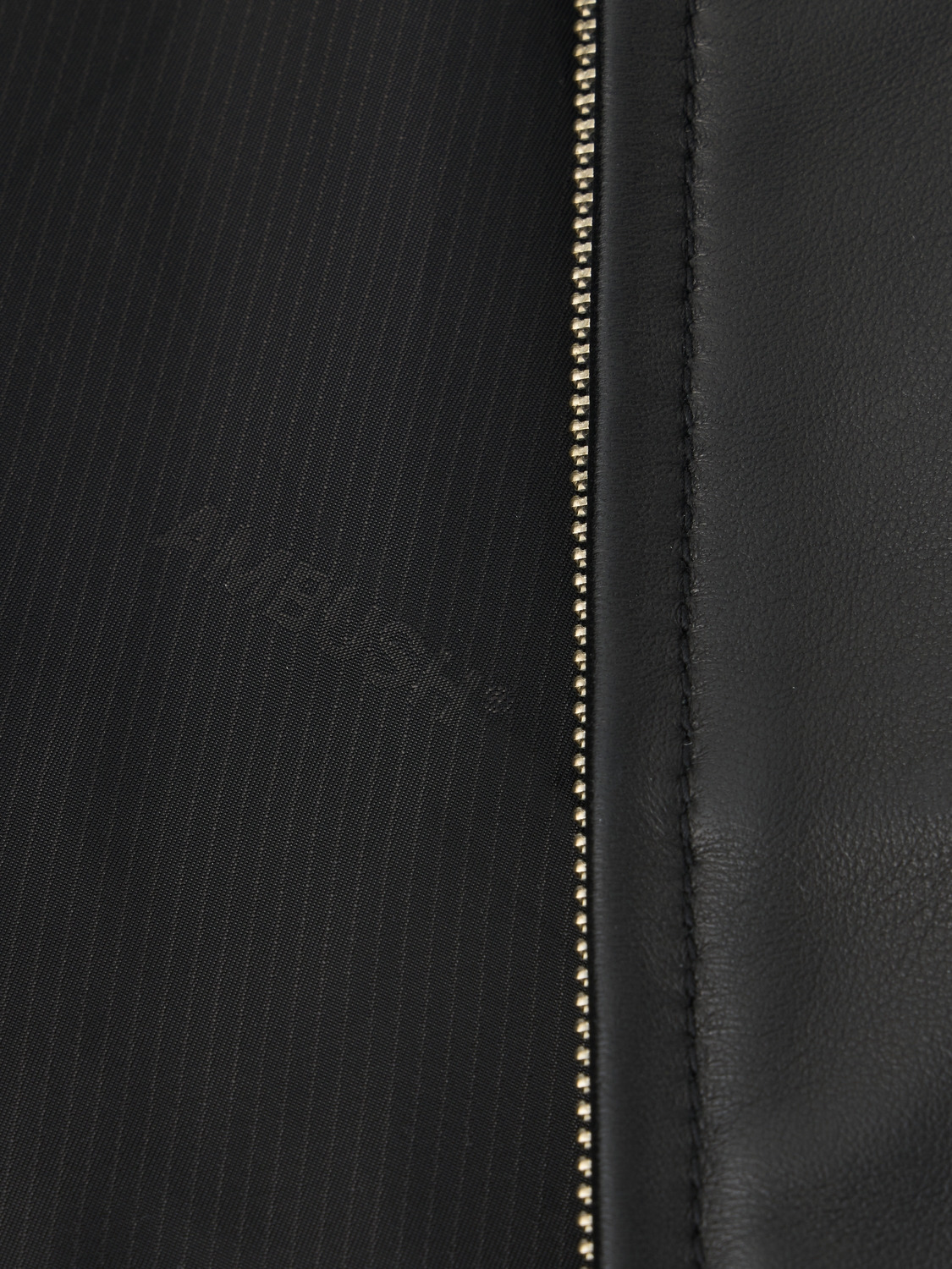 WOMENS LEATHER BOMBER JACKET 詳細画像 Black 4