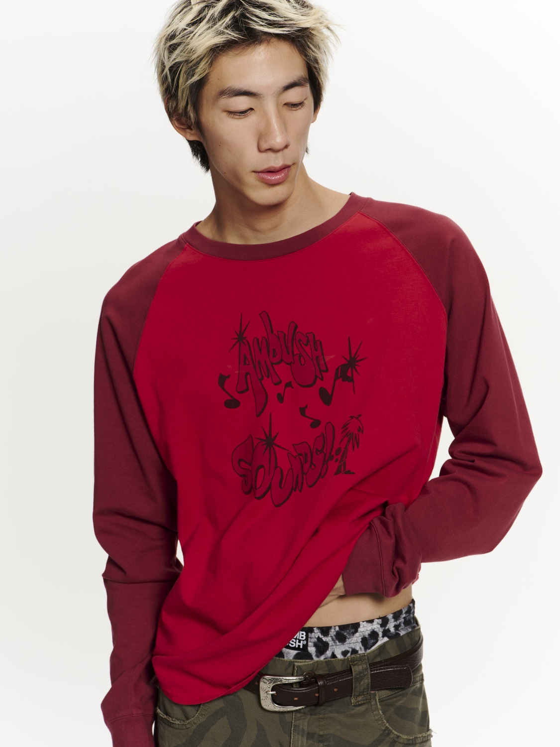RAGLAN LONG SLEEVE T-SHIRT 詳細画像 Red 4