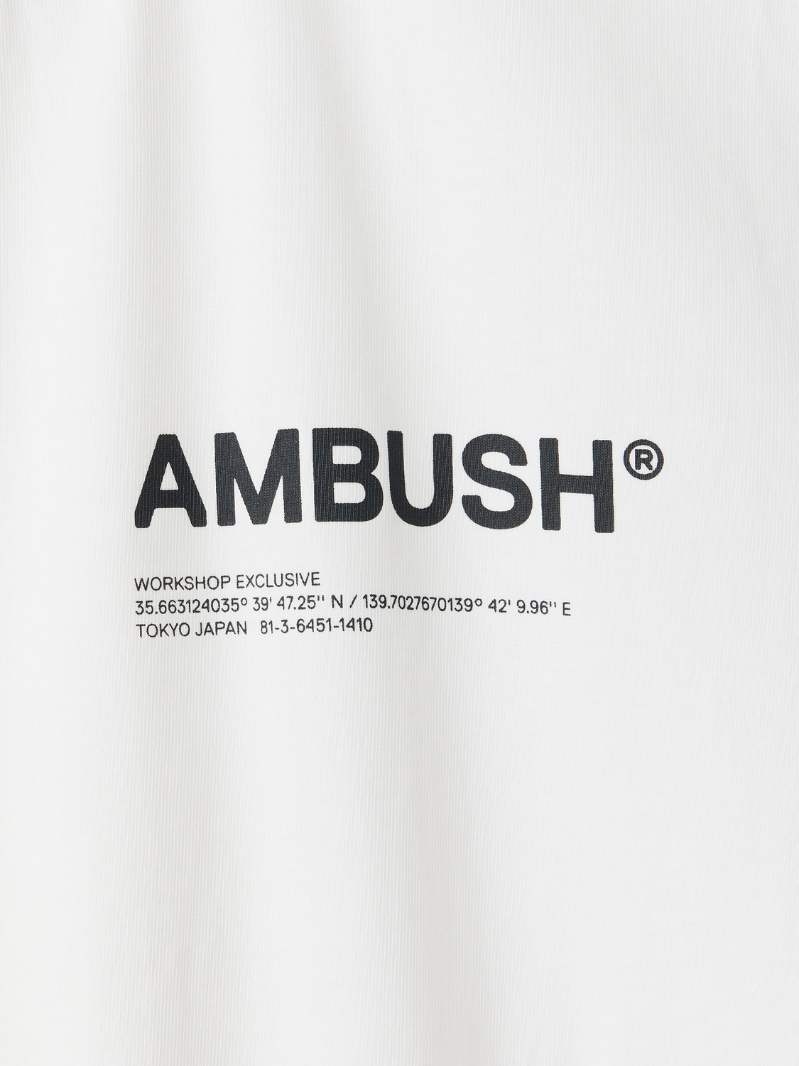 JERSEY WORKSHOP T-SHIRT 詳細画像 White 3