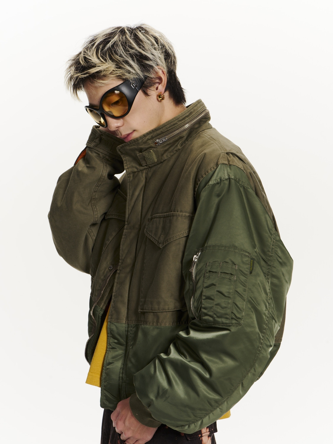 HYBRID BOMBER JACKET 詳細画像 Khaki 5