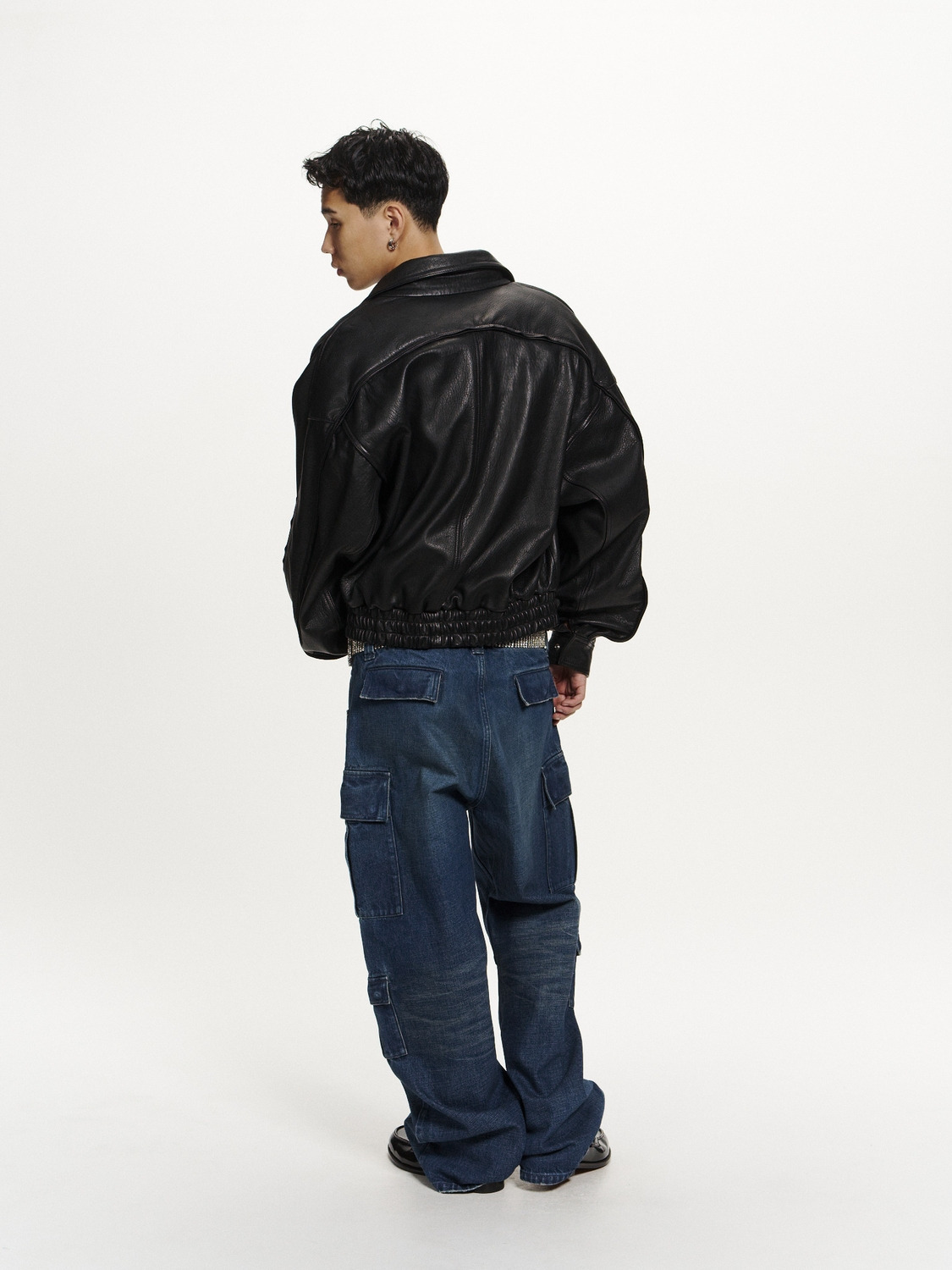 LEATHER BOMBER JACKET 詳細画像 Black 10