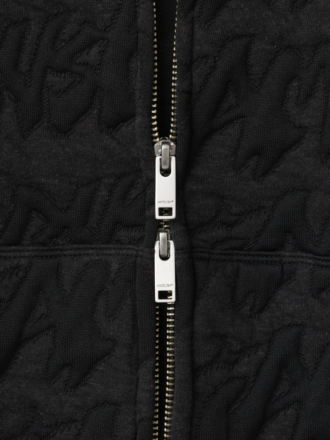 STICKERS LOGO JACQUARD ZIP HOODIE 詳細画像 Black 4