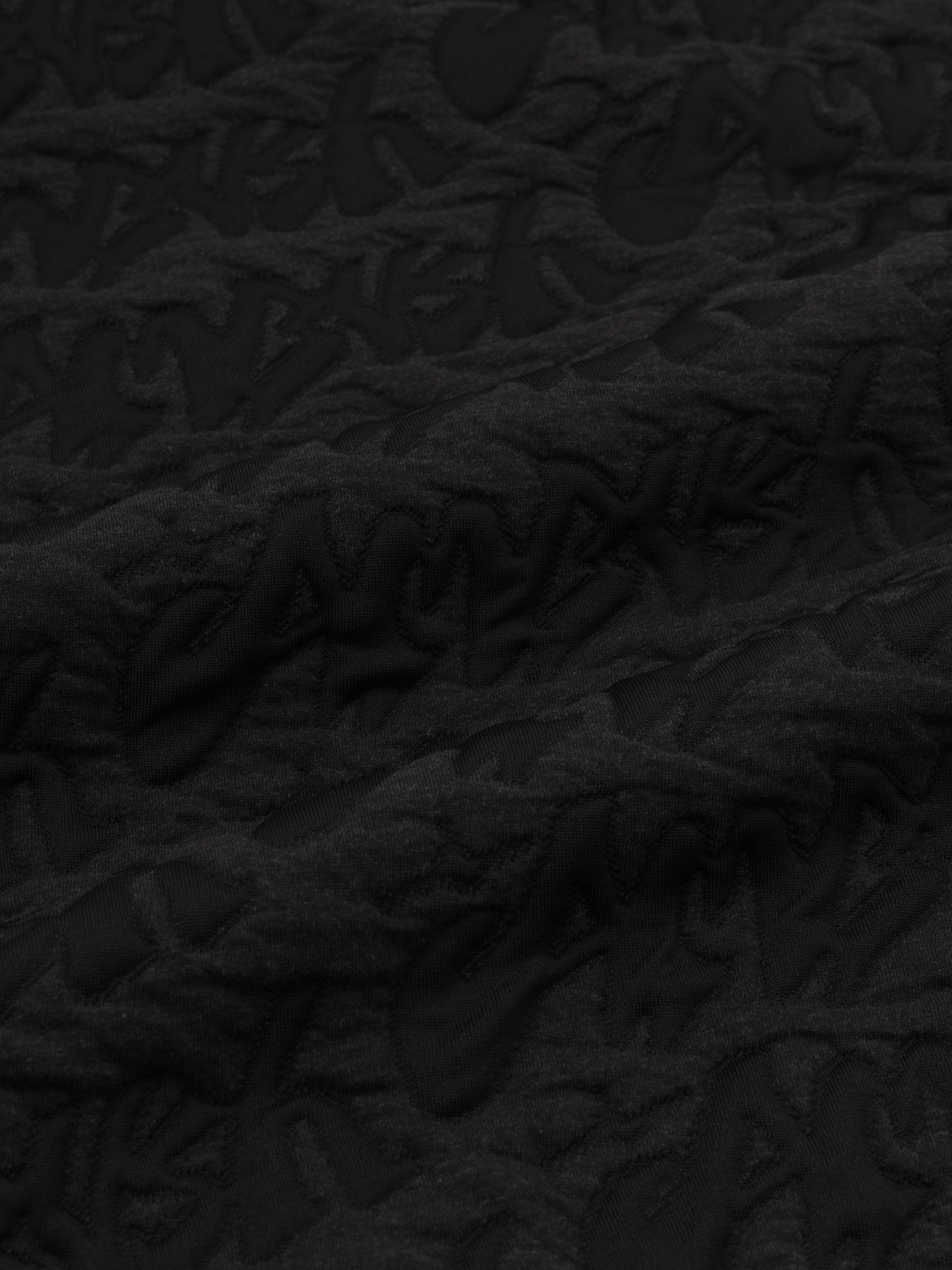 STICKERS LOGO JACQUARD CREW NECK 詳細画像 Black 5