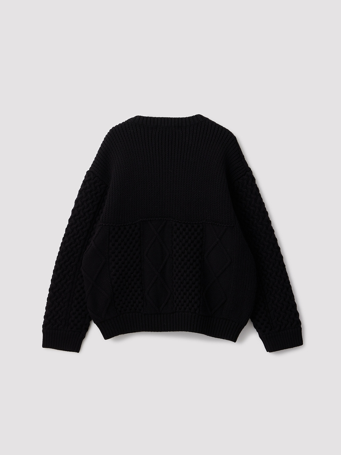 LOGO CABLE CREWKNIT 詳細画像 Black 2