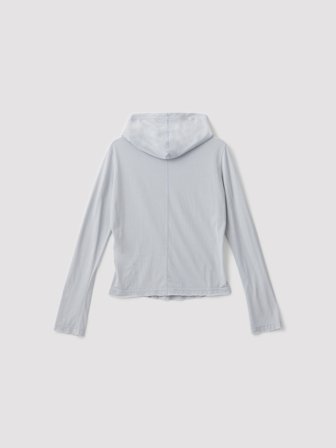 SHEER FITTED L/S HOODIE TOP 詳細画像 L.Blue 2